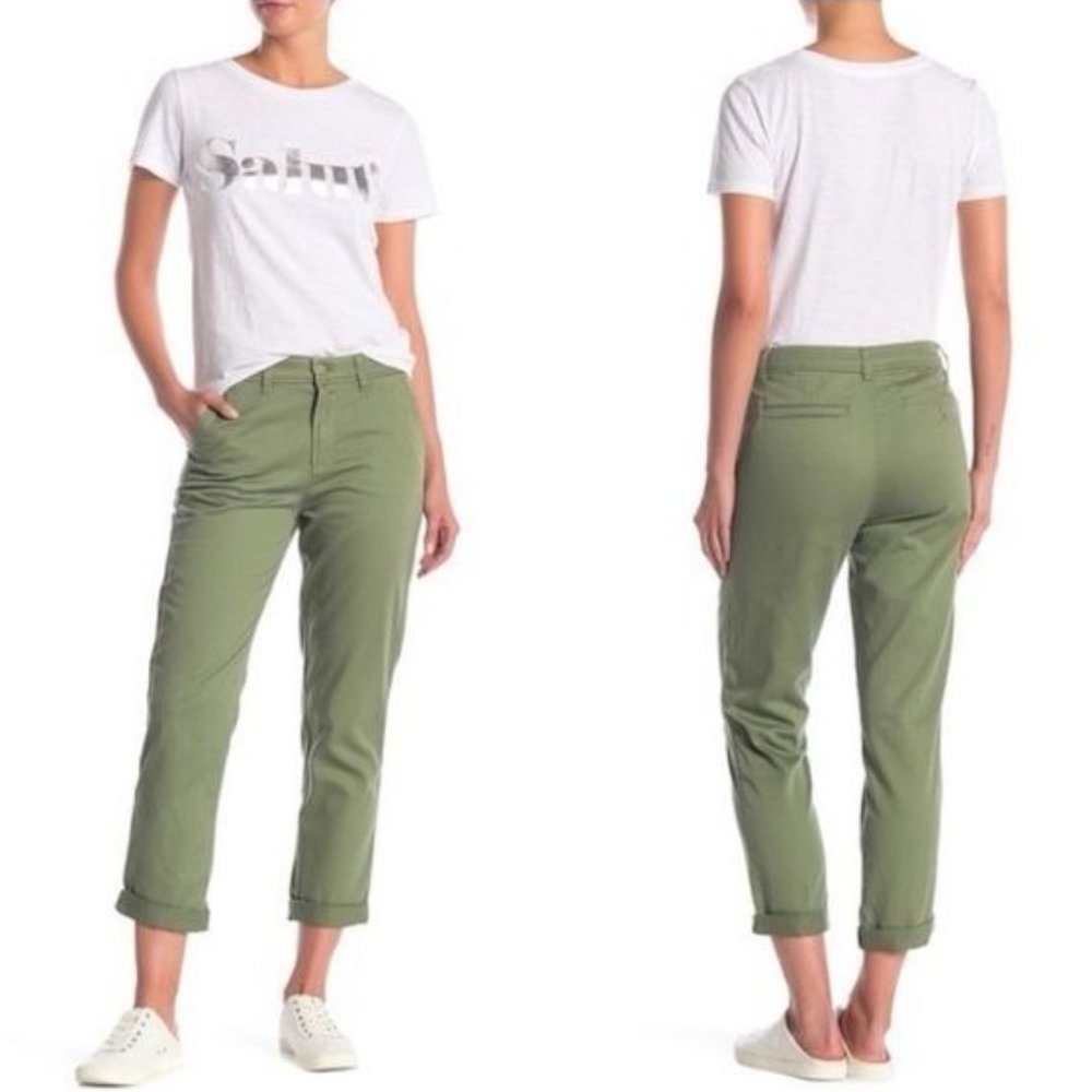 J. CREW Cuffed Slim Chino Pants in Frosty Olive - NWT - Size 00